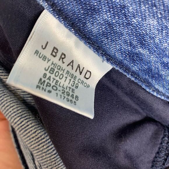 J brand ruby acid wash high rise crop jeans 26 - Picture 5 of 8